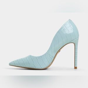Elegant Aldo Blue Croc-Embossed Women's Pumps Heels NWOT